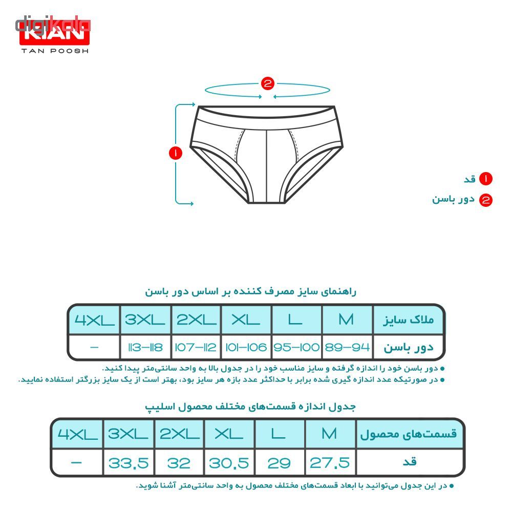 شورت مردانه کیان تن پوش مدل Slip Pine RBN مجموعه 3 عددی -  - 6