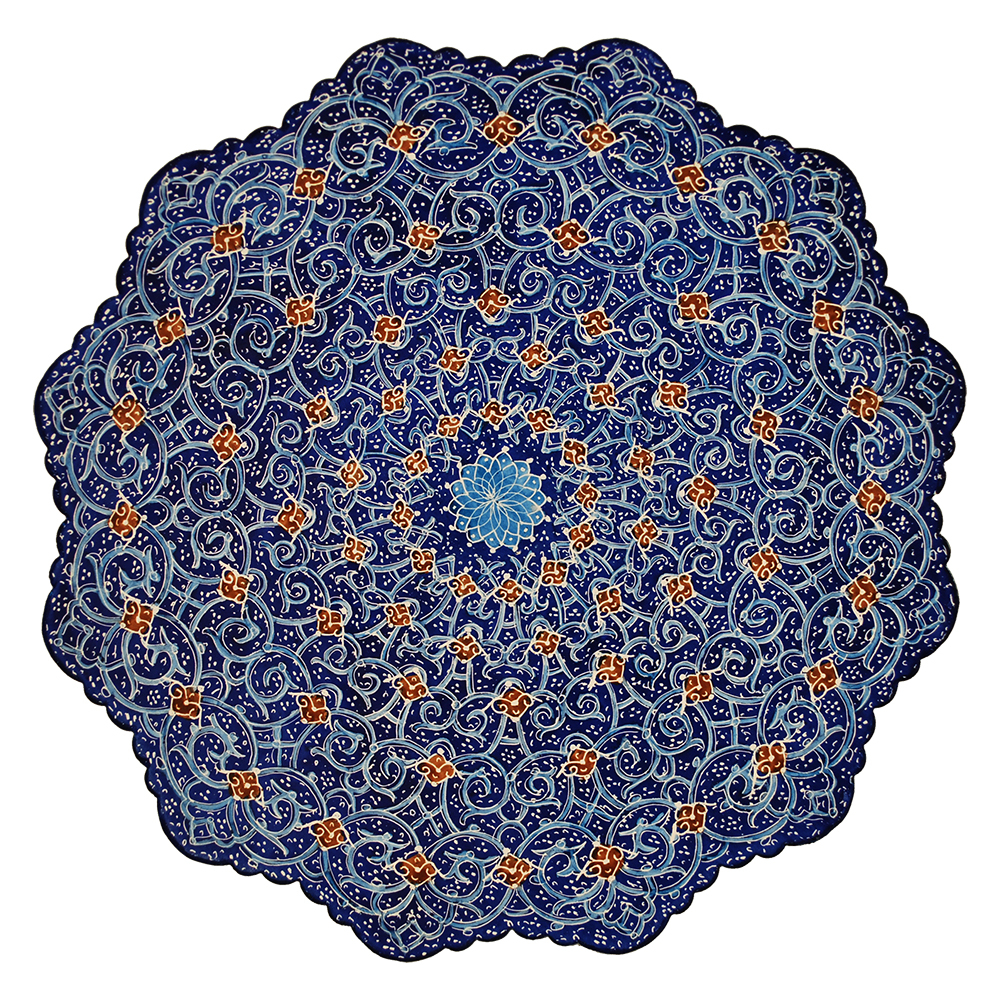 بشقاب میناکاری اسماعیلی طرح اسلیمی کد 05