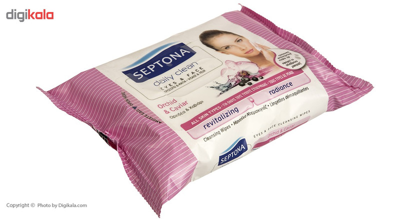 دستمال مرطوب سپتونا مدل Orchid And Caviar بسته 20 عددی