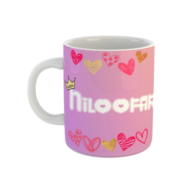 ماگ طرح تک شاخ مدل نیلوفر