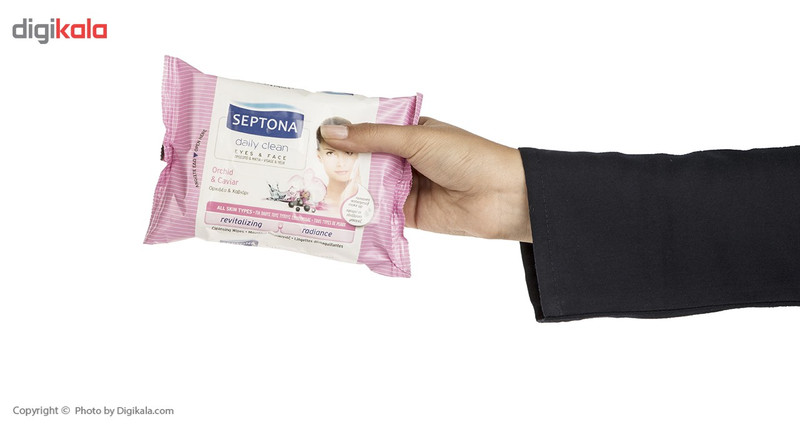 دستمال مرطوب سپتونا مدل Orchid And Caviar بسته 20 عددی