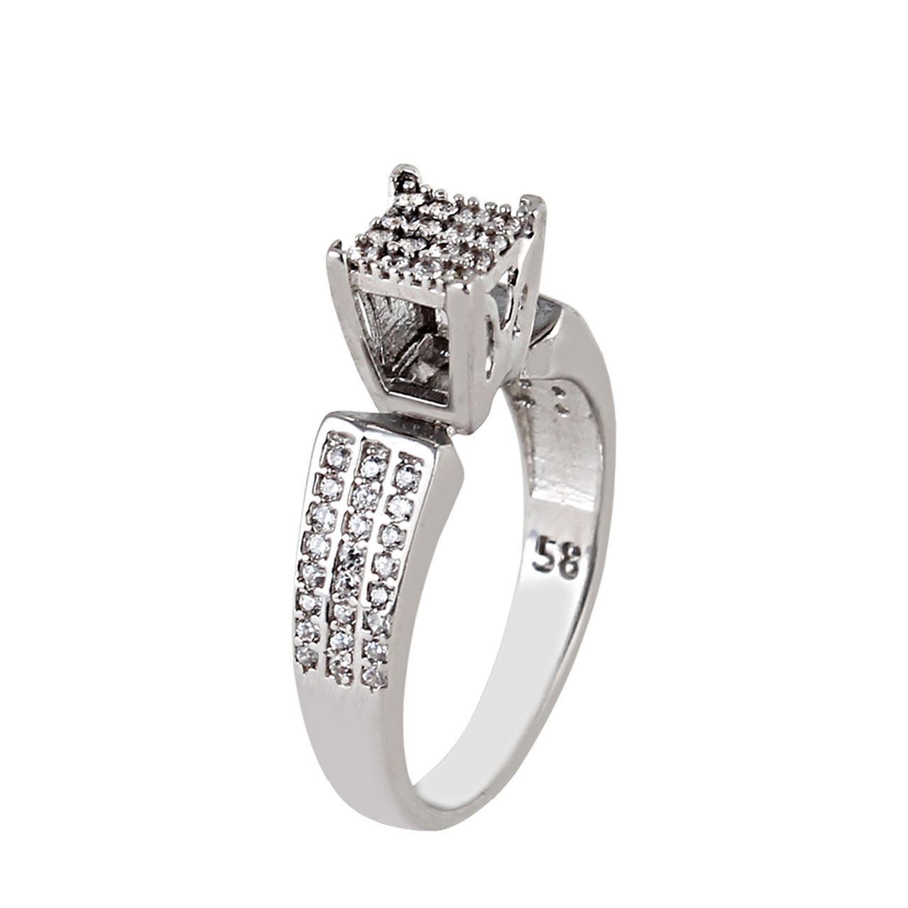 انگشتر نقره زنانه مد و کلاس کد 1000425-8