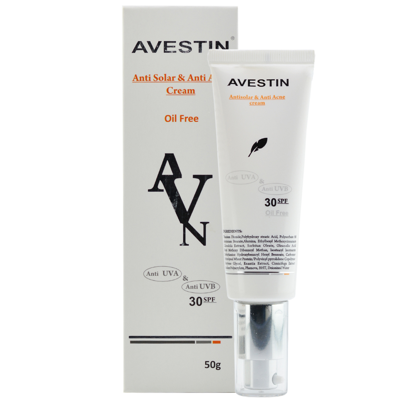 کرم ضد آفتاب و ضد جوش اوستین مدل AVN0004 وزن 50 گرم