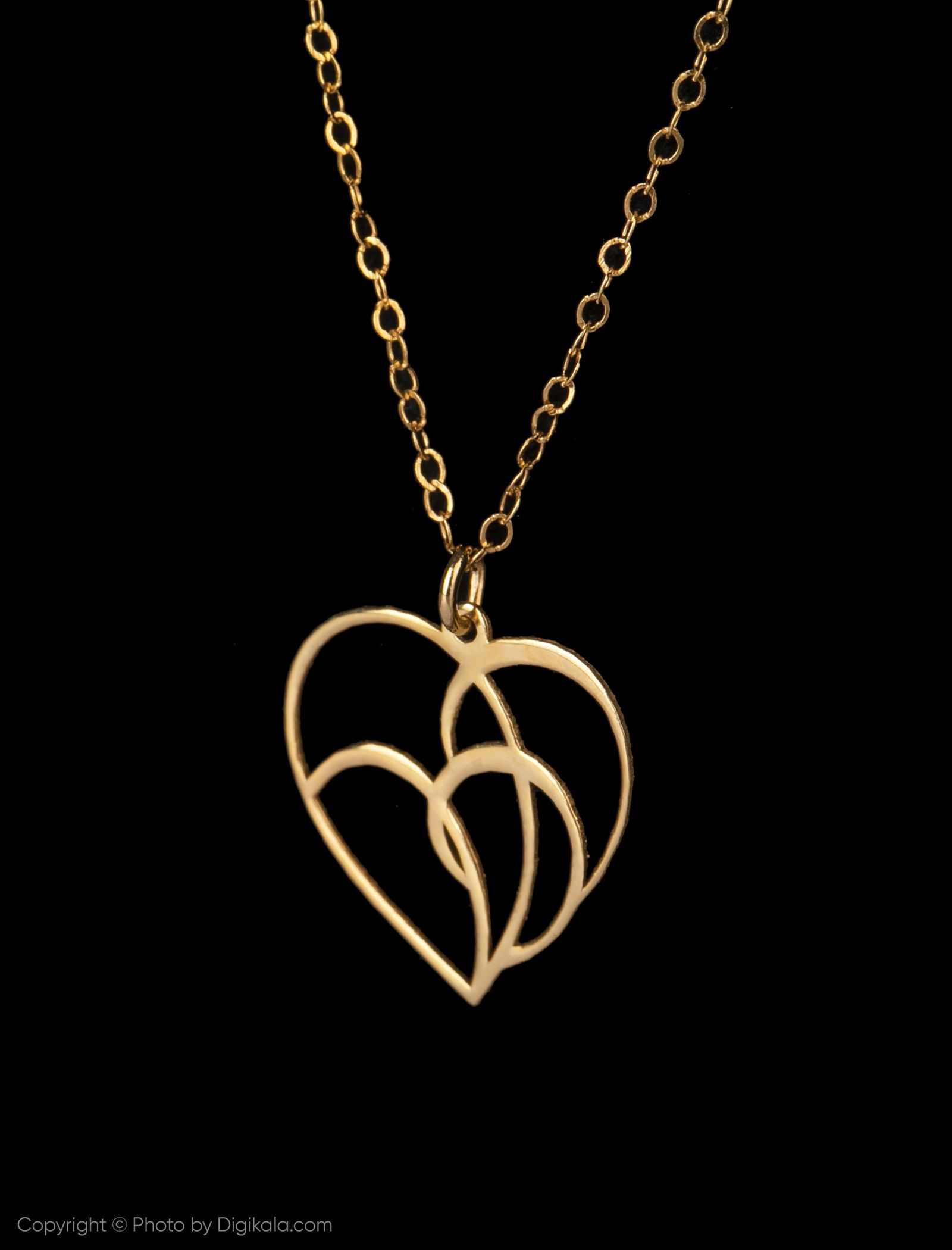 گردنبند طلا 18 عیار زنانه مایا ماهک مدل MM0957 طرح قلب -  - 5