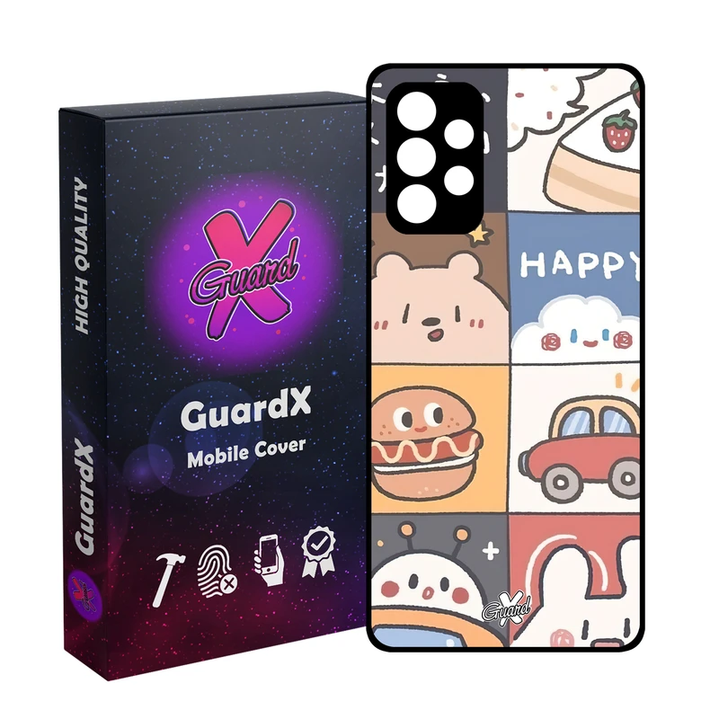 کاور گارد ایکس طرح دخترانه مدل Glass10513 مناسب برای گوشی موبایل سامسونگ Galaxy A73