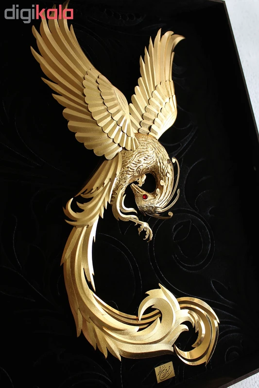 عکس شماره 2 : تابلو ورق طلا طرح سیمرغ