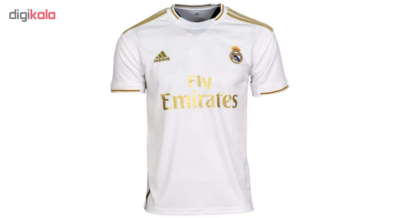 ست پیراهن و شورت ورزشی مردانه طرح رئال مادرید مدل 20-2019 کد pst رنگ سفید