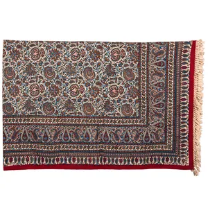 رومیزی قلمکار نشاط طرح گل انار کد FR 107
