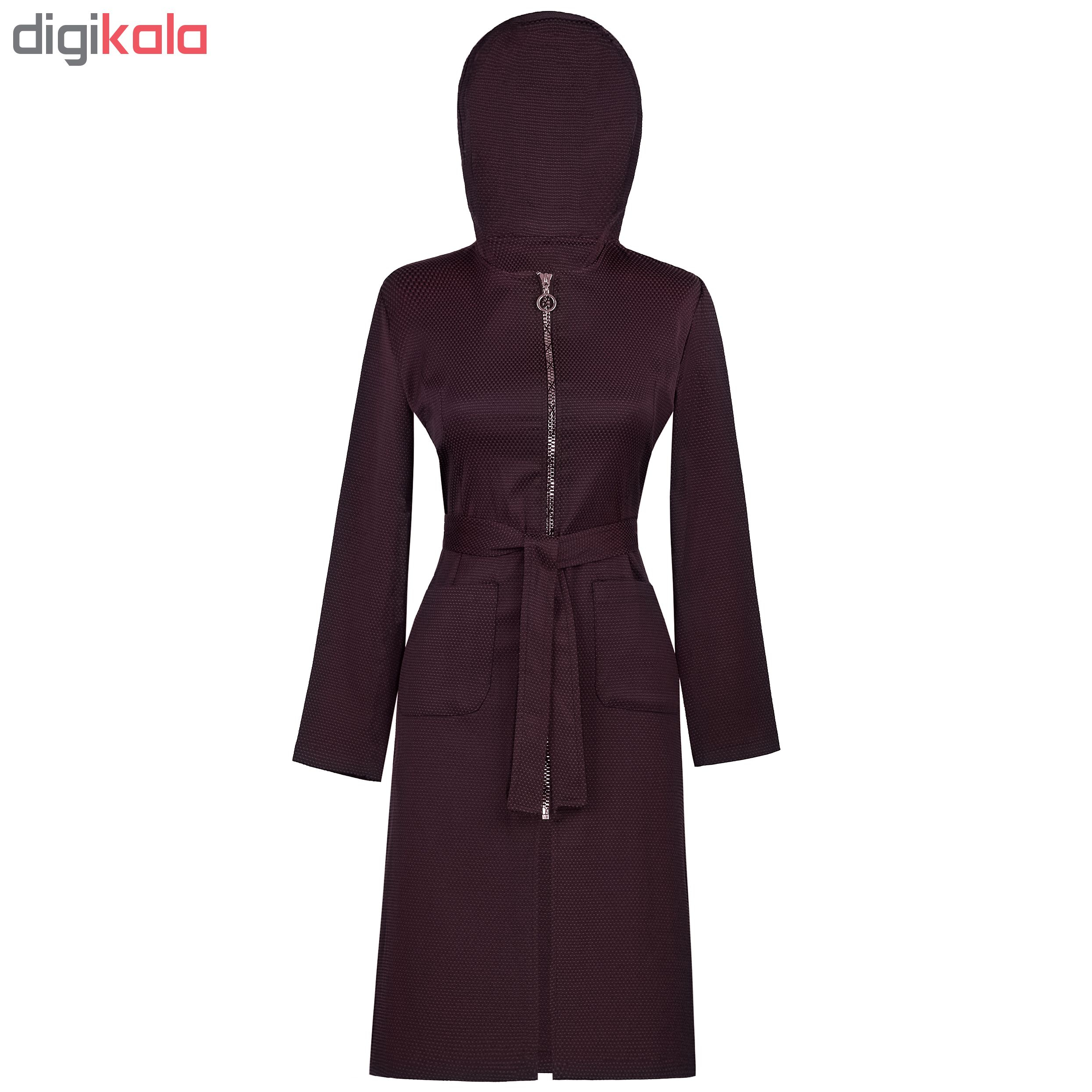 بارانی زنانه کد h 496 رنگ زرشکی