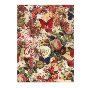 کاغذ کادو طرح ساعت پروانه ای کد 129 بسته 5 عددی