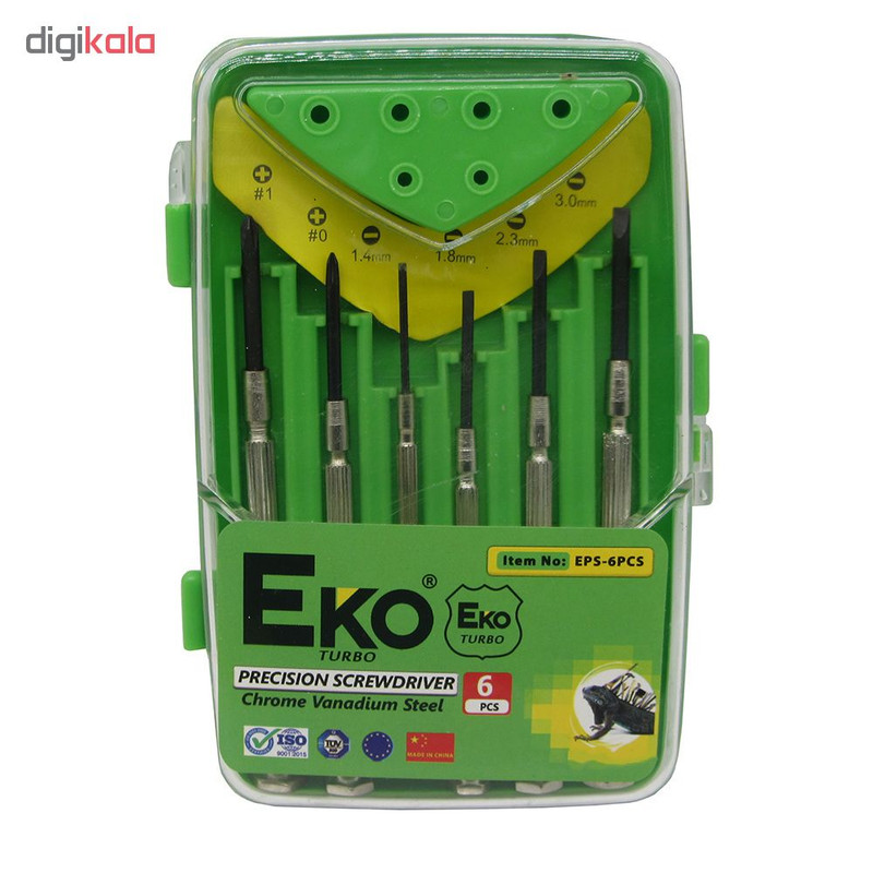 مجموعه 6 عددی پیچ گوشتی ساعتی اکو مدل EPS-6PS