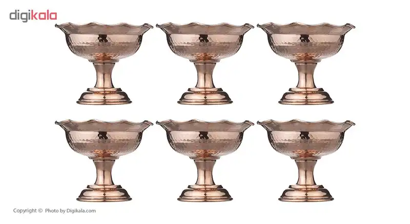 آجیل خوری مسی کد 006 بسته 6 عددی