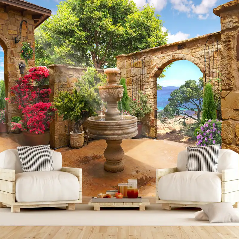 پوستر دیواری سه بعدی طرح باغ کد ARTS455