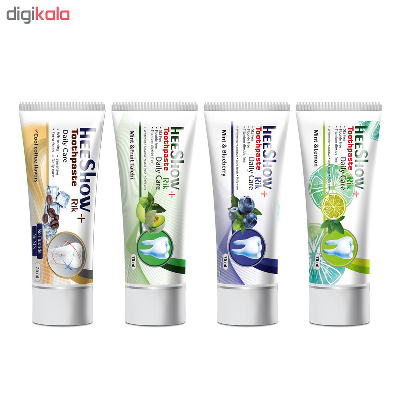 خمیر دندان هیشو ریک مدل Daily Care حجم 75 میلی لیتر مجموعه 4 عددی