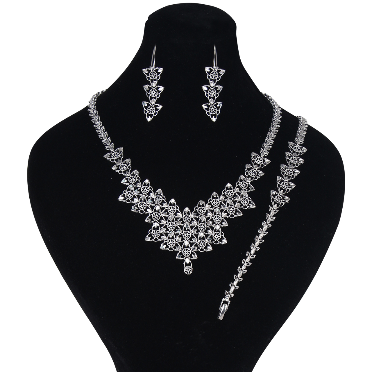 نیم ست نقره زنانه مد و کلاس کد mc-497