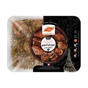 ران کبابی مرغ کوروش پروتئین البرز با طعم دودی فرانسوی مقدار 800 گرم