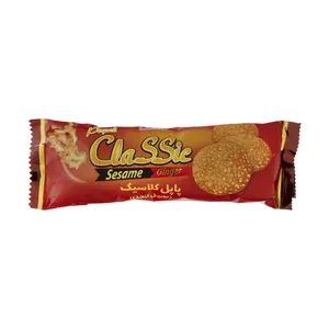 بیسکویت پاپل شیرین عسل با طعم زنجبیل و کنجد مقدار 80 گرم