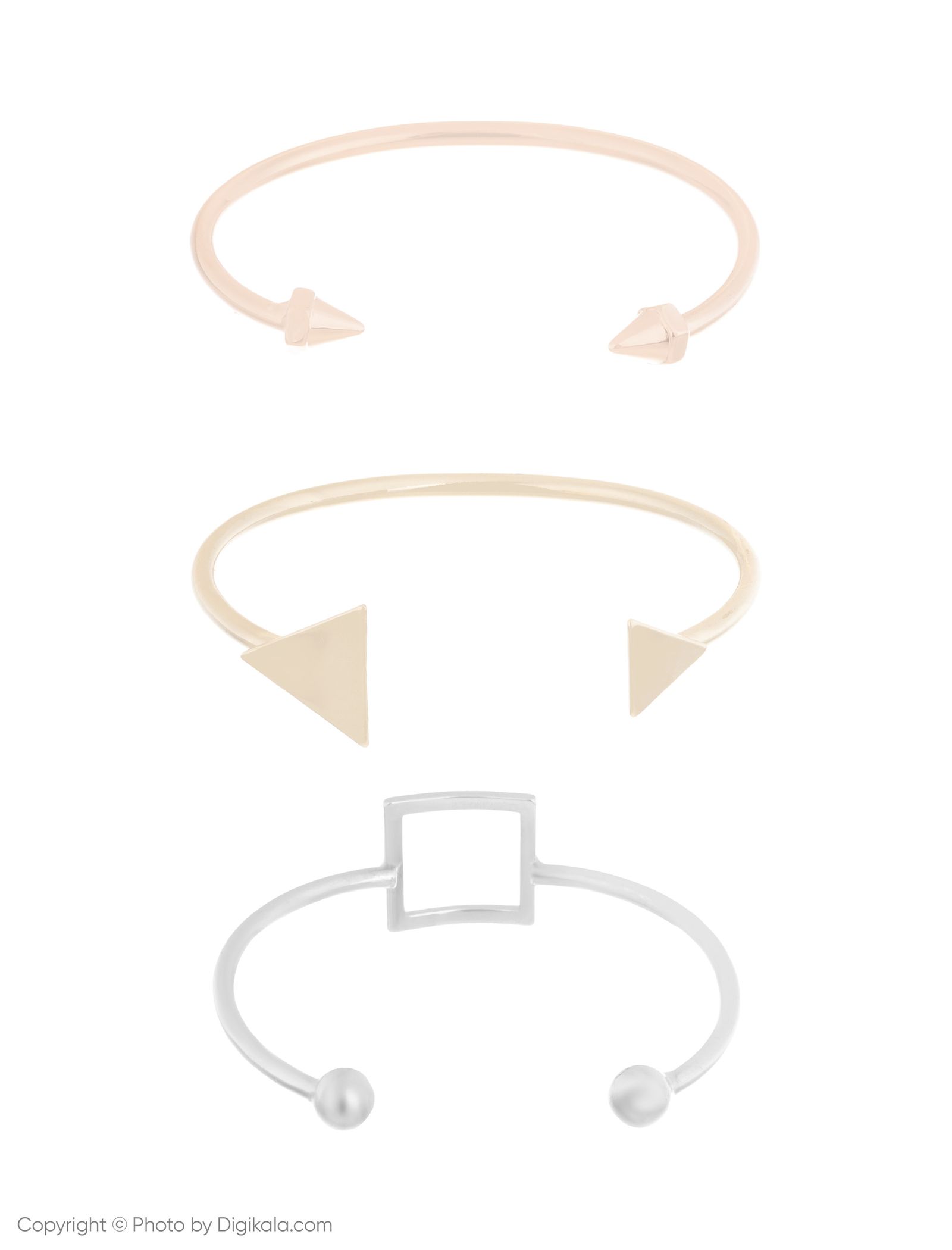 دستبند النگویی زنانه اسپرینگ فیلد مدل 8459630-BROWNS بسته 3 عددی - چند رنگ - 2