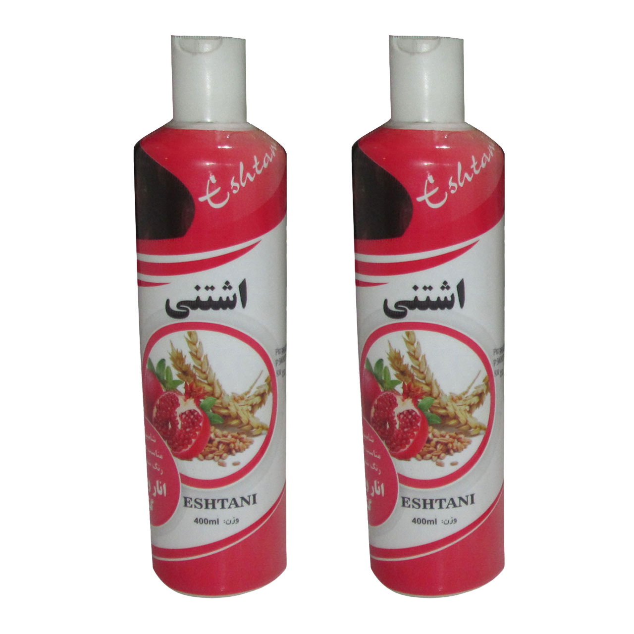 شامپو مو اشتنی مدل Pomegranate حجم 400 میلی لیتر بسته 2 عددی