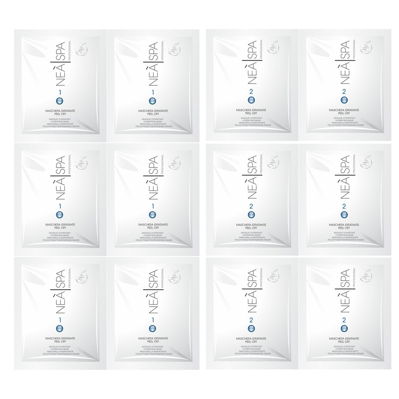 ماسک صورت نئا اسپا مدل Maschera Idratante Peel Off مجموعه 12 عددی