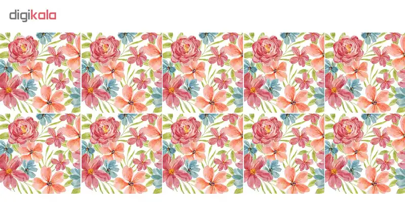 استیکر کاشی طرح گل کد 106 بسته 10 عددی