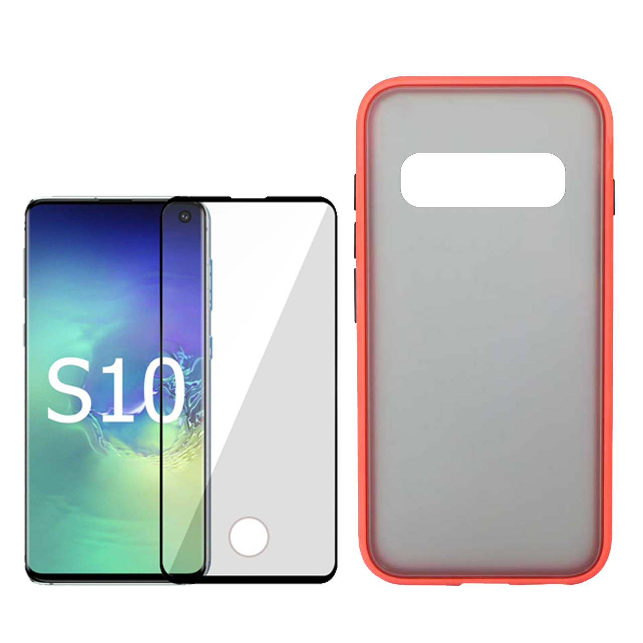کاور مسیر مدل MPMC-MGF-1 مناسب برای گوشی موبایل سامسونگ Galaxy S10 Plus به همراه محافظ صفحه نمایش