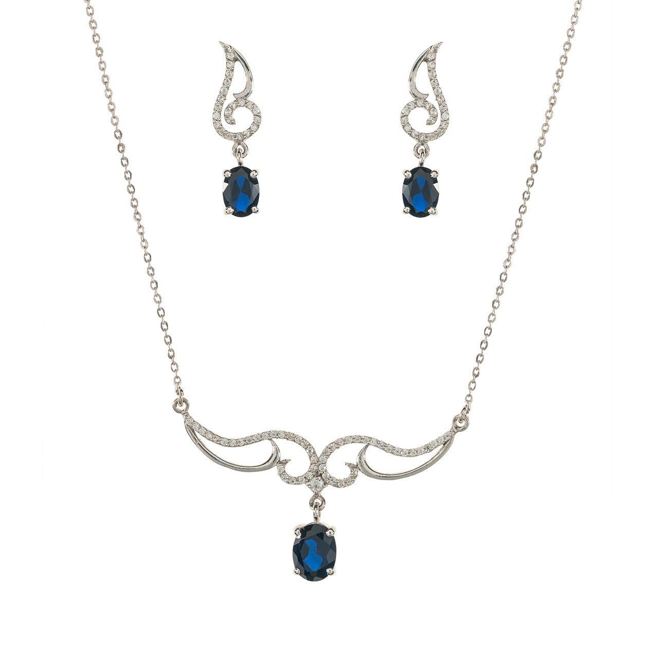 نیم ست نقره زنانه جواهری سون مدل 2502