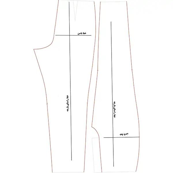 الگو خیاطی شلوار زنانه متد ترک سایز 40