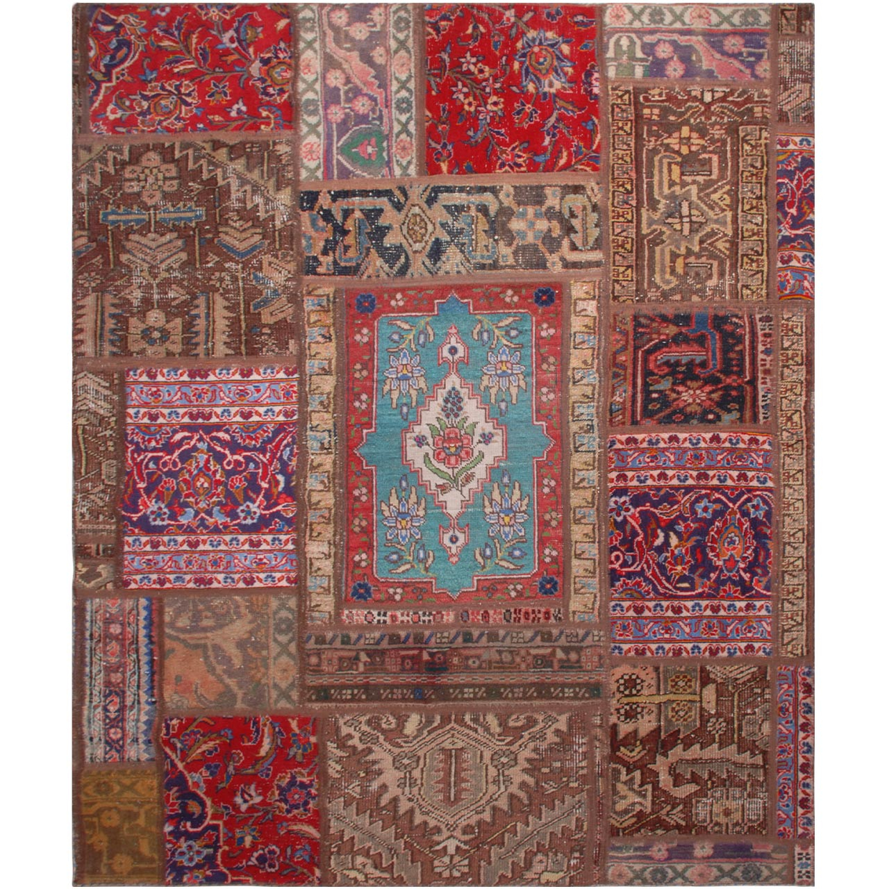 کلاژ فرش دستبافت سه و نیم متری فرش هریس کد 101465