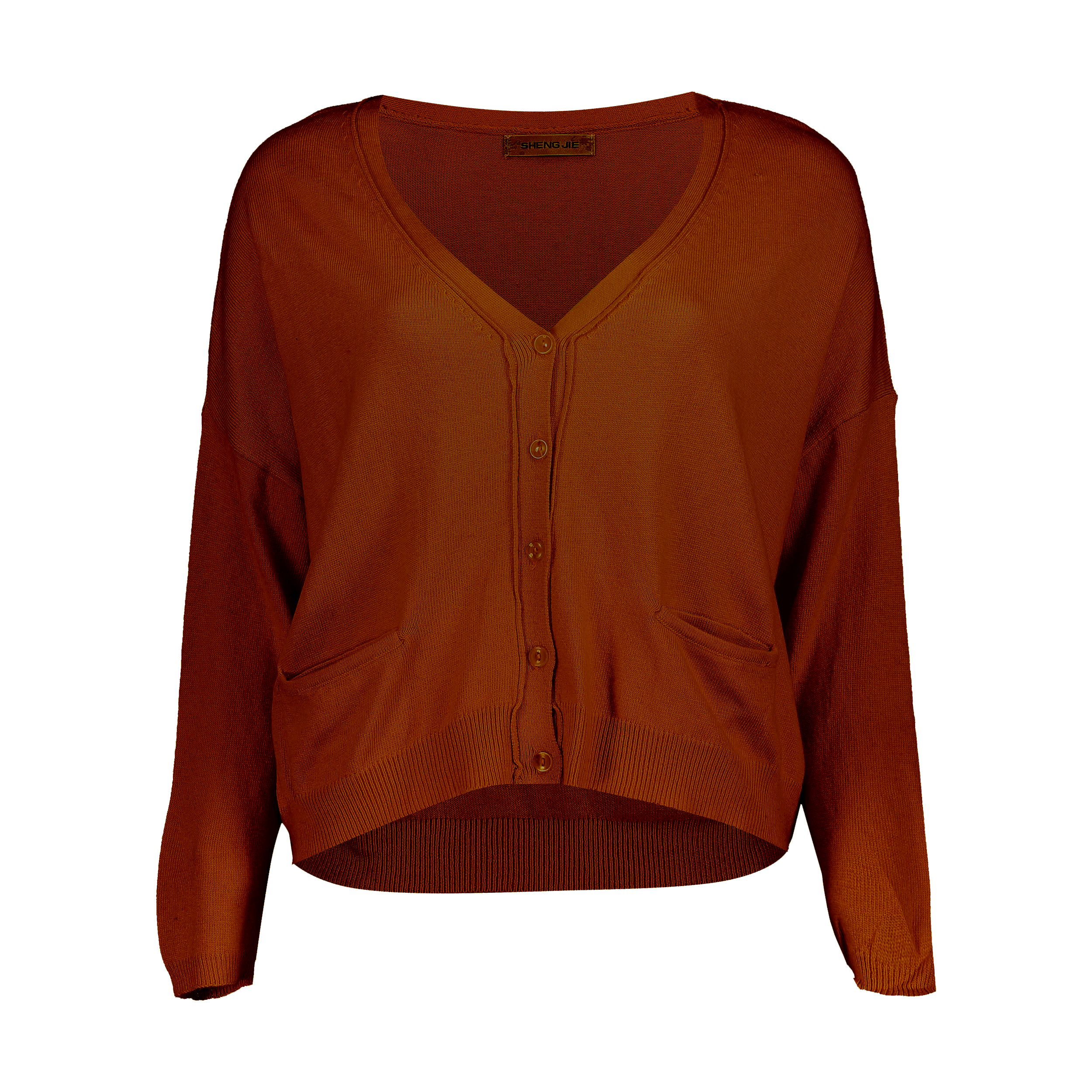 ژاکت زنانه کد 028 رنگ آجری