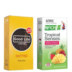 کاندوم ناچ کدکس مدل Tropical Senses بسته 12 عددی به همراه کاندوم گودلایف مدل Dotted بسته 12 عددی