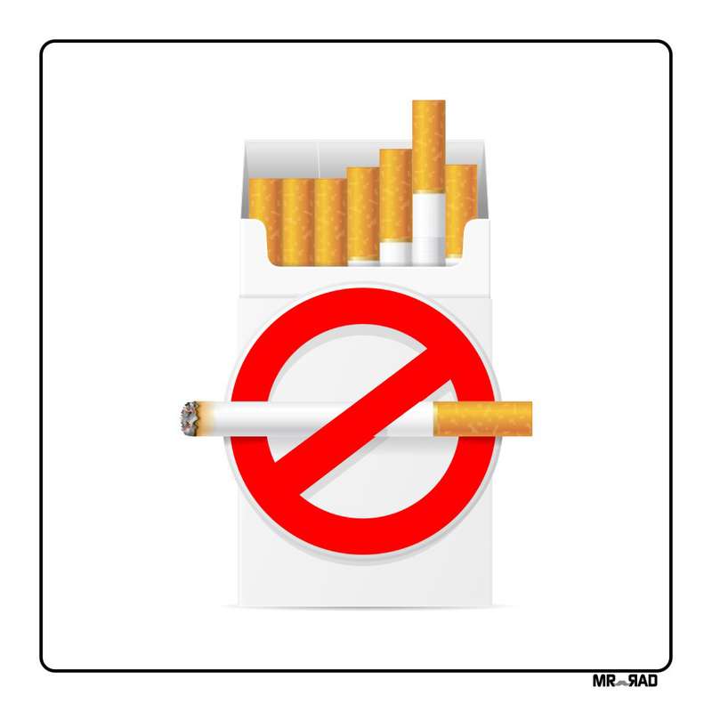 برچسب ایمنی مستر راد طرح سیگار ممنوع کد LR00297 بسته دو عددی