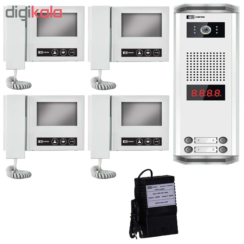 درب بازکن تصویری تک نما مدل D43-4V مجموعه ۵ عددی