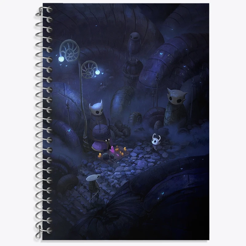 دفتر زبان 50 برگ خندالو مدل دو خط طرح بازی هالو نایت (Hollow Knight) کد 32945