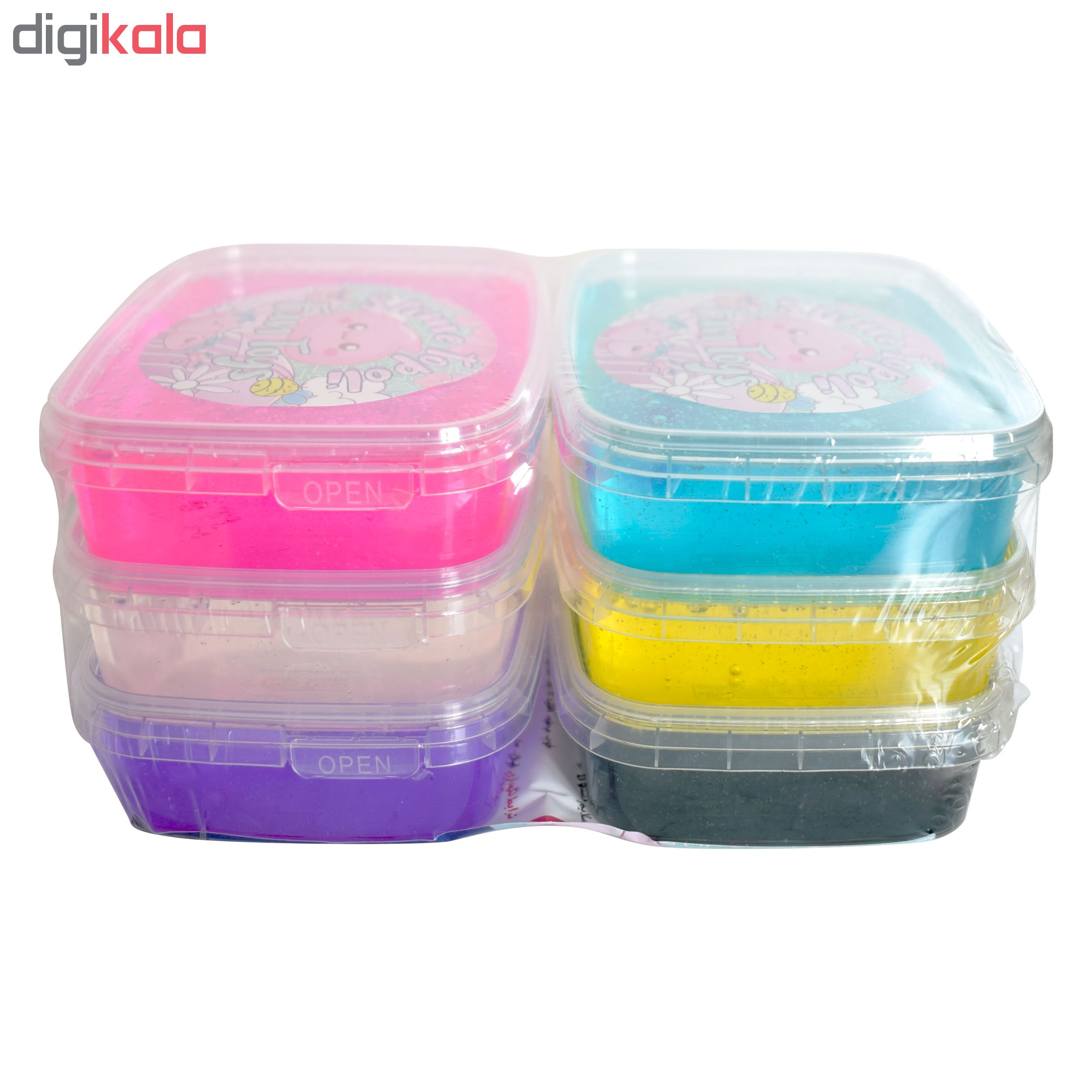 ژل بازی اسلایم تپلی مدل Happiness ColorFul S200 بسته 6 عددی
