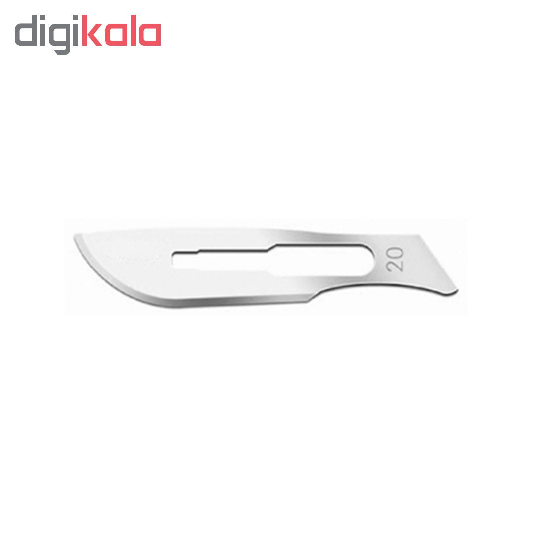 دسته تیغ جراحی ریبل شماره 4 مدل MJNQ69 به همراه تیغ استریل ریبل کد SKJQ002369 بسته 6 عددی