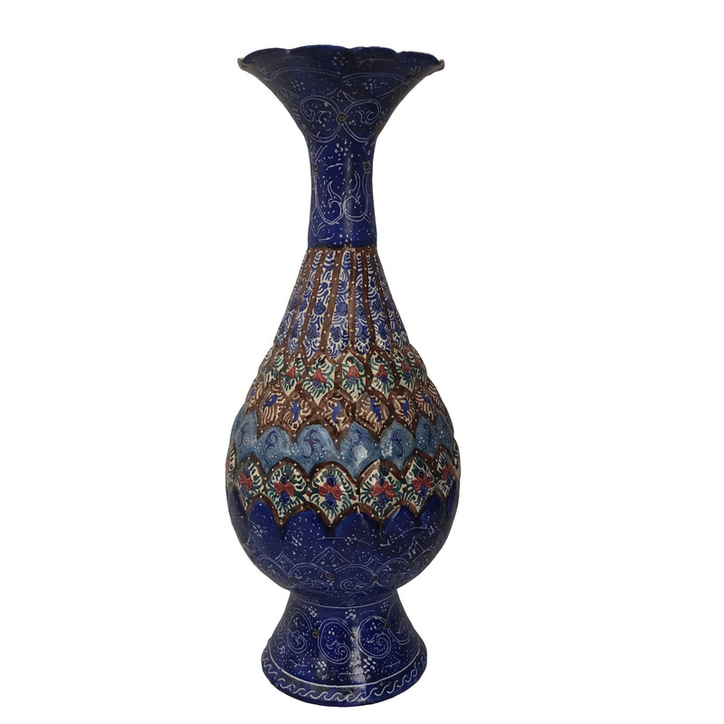 گلدان میناکاری مسی کد 5556
