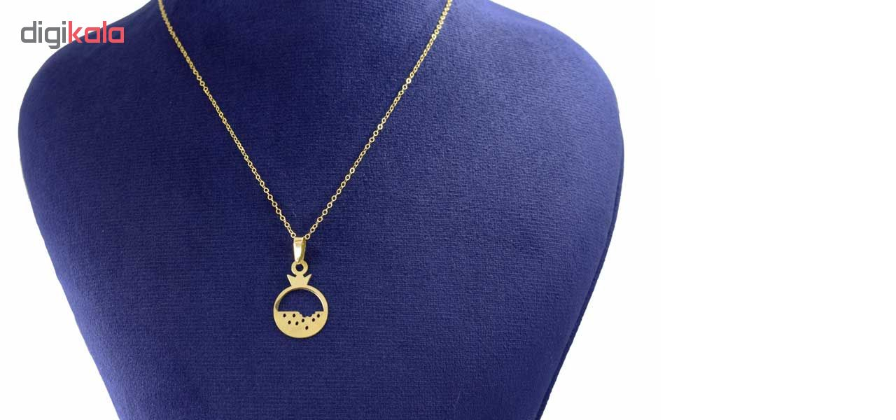 گردنبند طلا 18 عیار زنانه کانیار گالری طرح انار کد 2032