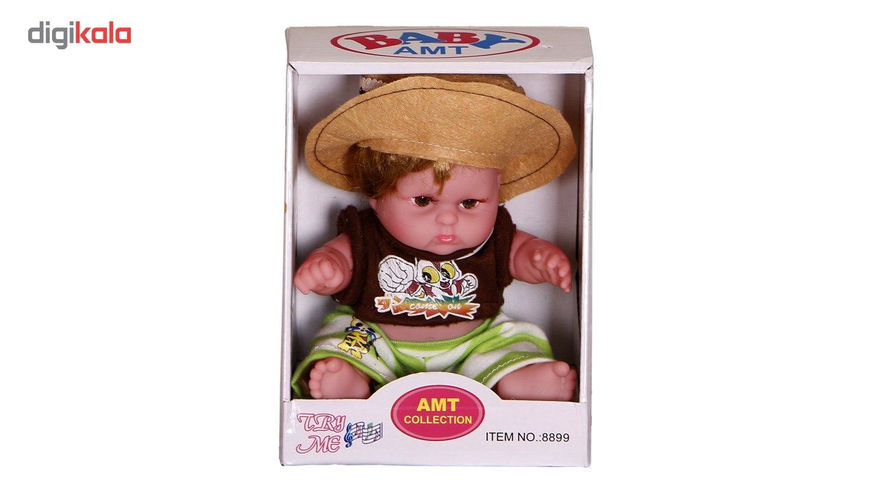 عروسک پسر کلاه حصیری مدل AMT