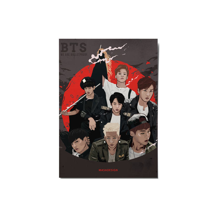 کارت پستال ماسا دیزاین طرح bts کد postv13