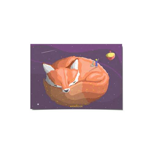 کارت پستال ماسا دیزاین طرح شازده کوچولو کد postv15