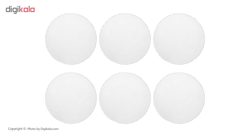 بشقاب غذاخوری نوری تازه سری دیاموند مدل 401022T بسته 6 عددی