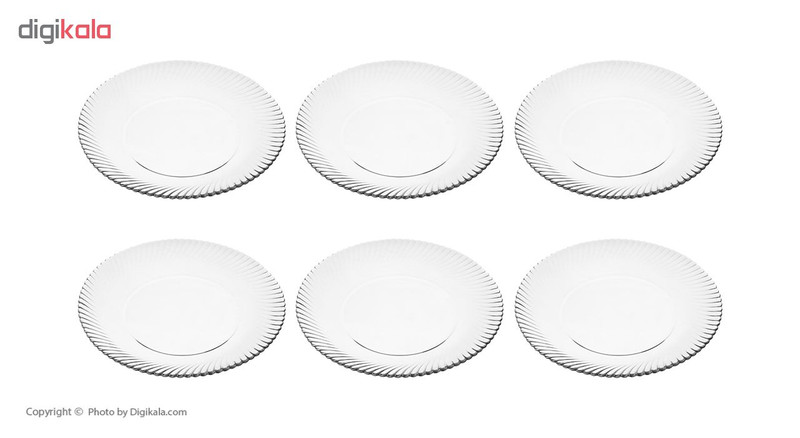 بشقاب غذاخوری نوری تازه سری دیاموند مدل 401022T بسته 6 عددی