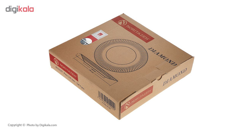 بشقاب غذاخوری نوری تازه سری دیاموند مدل 401022T بسته 6 عددی