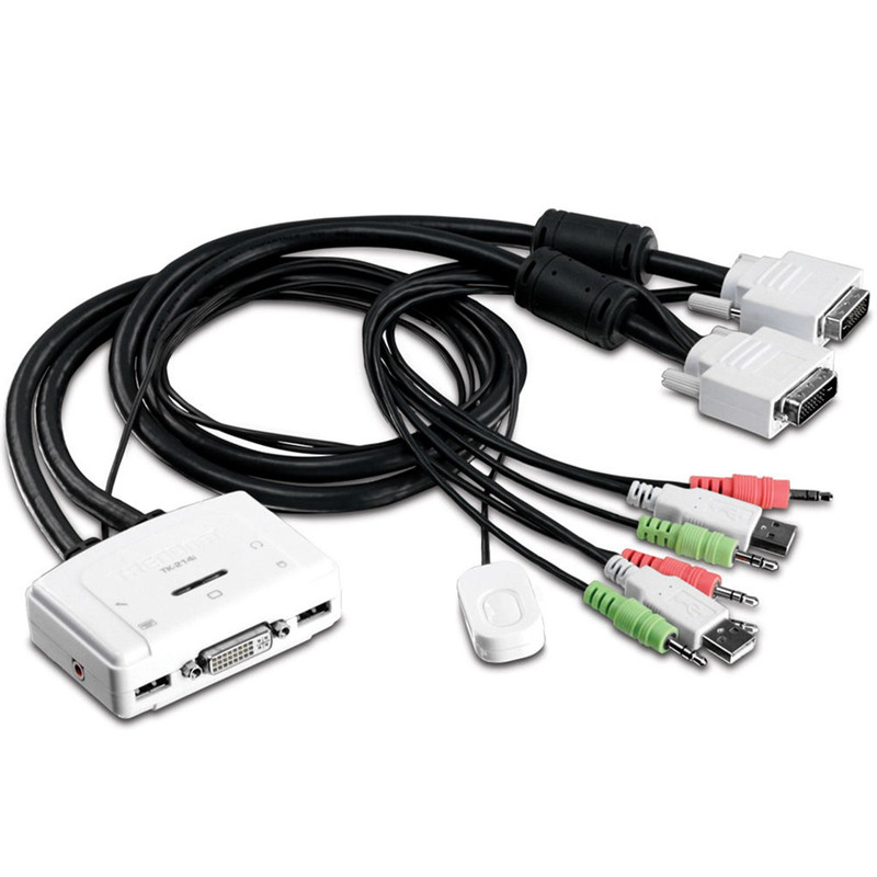 سوییچ KVM دو پورت ترندنت مدل TK-214i