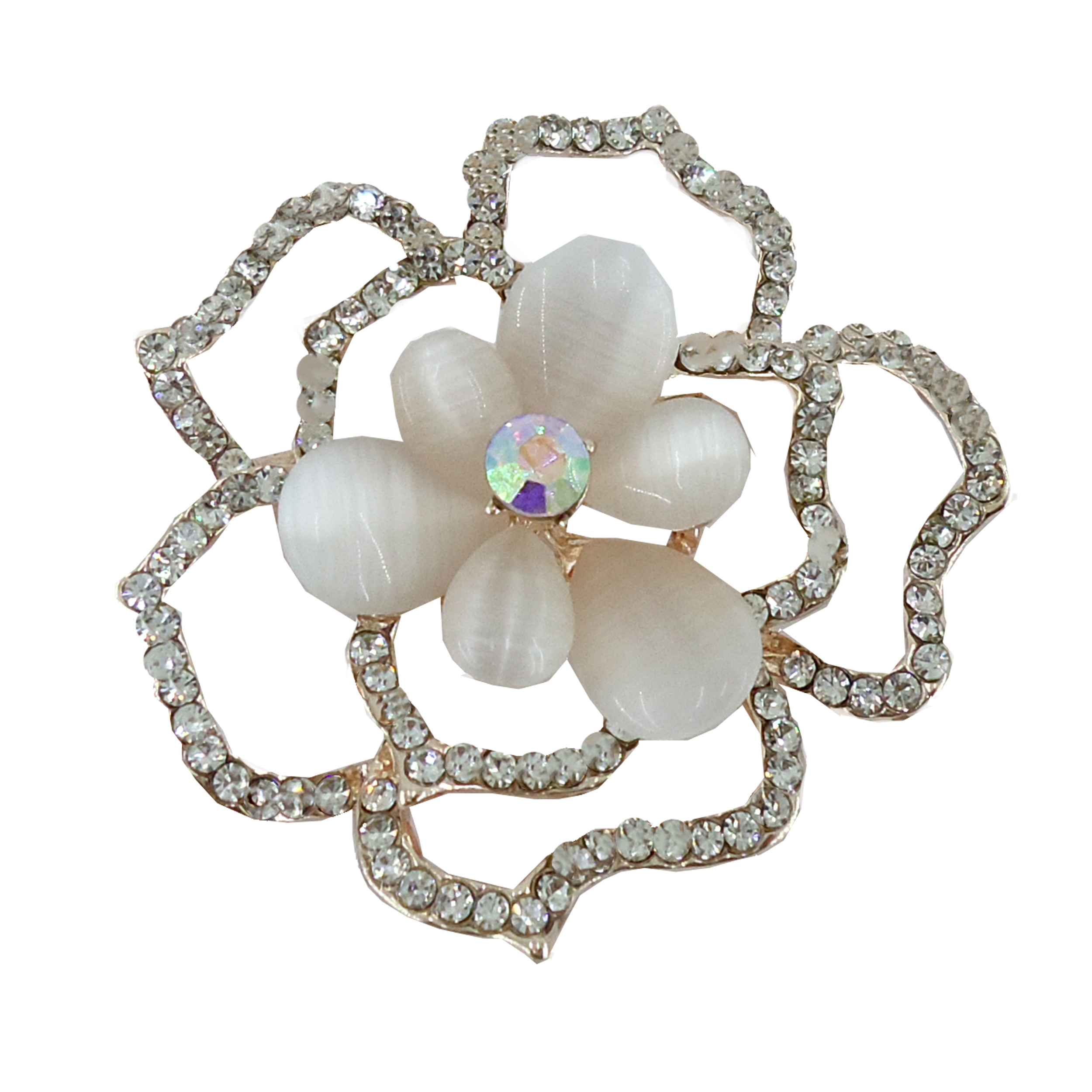 گل سینه زنانه آی جواهر طرح گل کد 11824 GOL