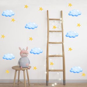 نقد و بررسی استیکر اتاق کودک طرح 01 clouds بسته 20 عددی توسط خریداران
