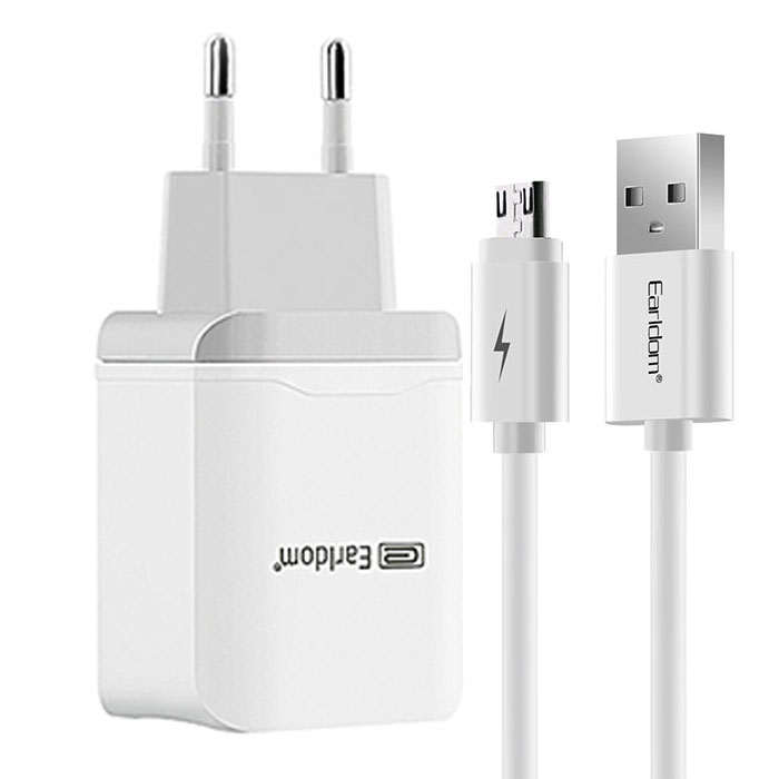 شارژر دیواری ارلدام مدل ES-KC16 به همراه کابل تبدیل microUSB