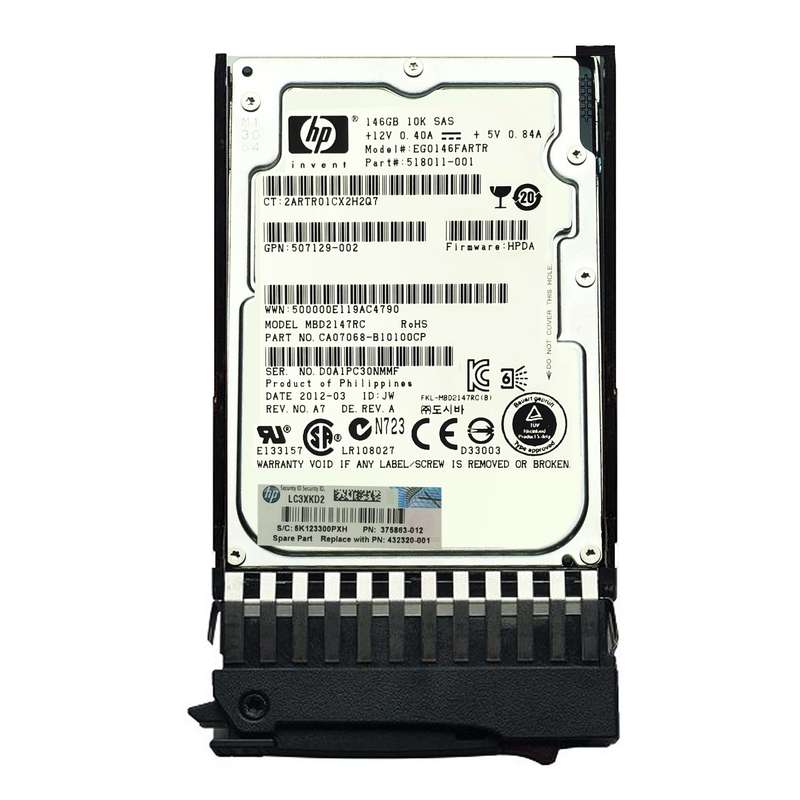 هارددیسک اینترنال اچ پی مدل EG0146FARTR ظرفیت 146 گیگابایت