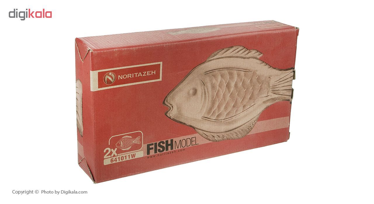 ظرف سرو نوری تازه طرح ماهی مدل 641011W بسته 2 عددی